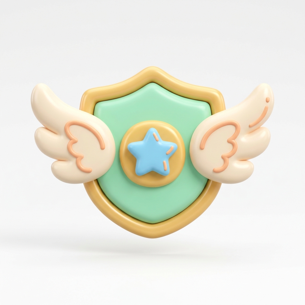 Pilot wings emblem with star